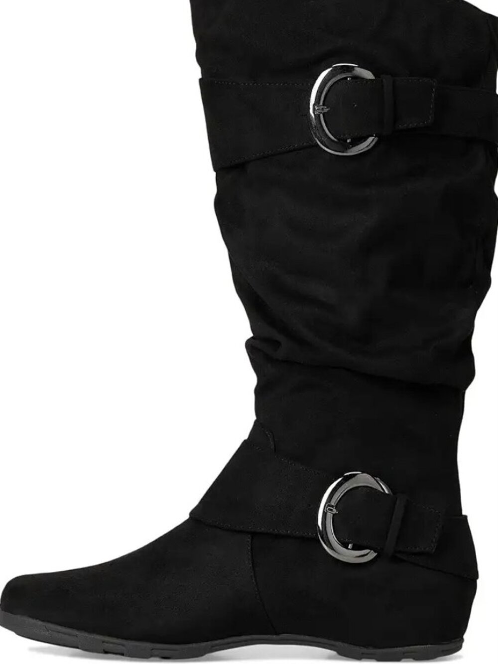 #49 Journee Collection Women's Jester Extra Wide Calf Rouched Buckle Shaft Boots
